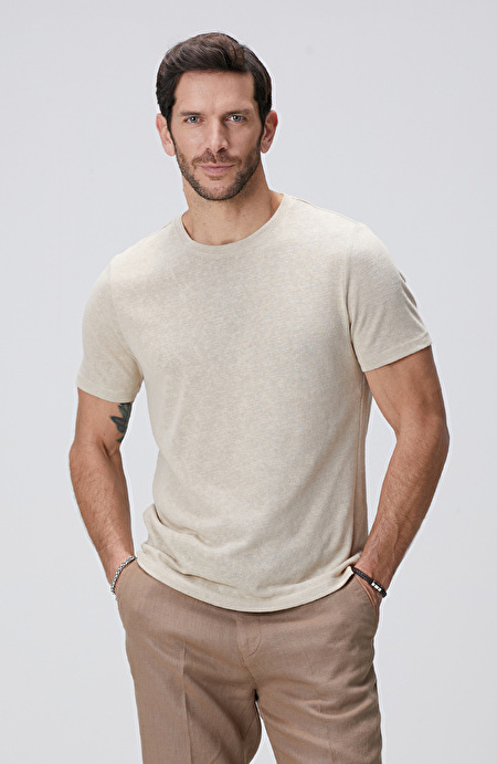 Bej Basic T-shirt_1