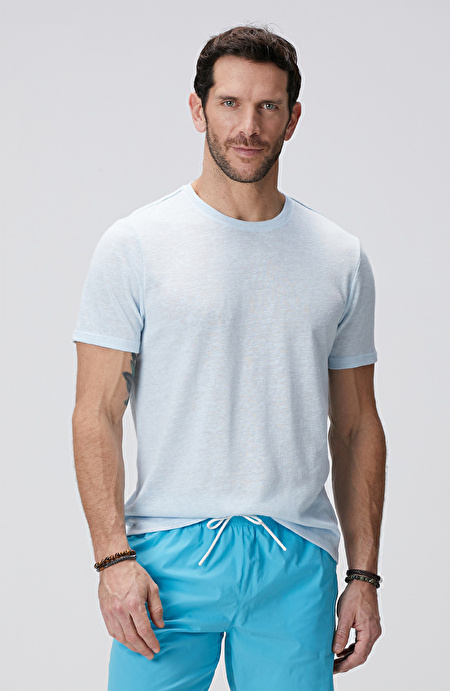 Açık Mavi Basic T-shirt_1