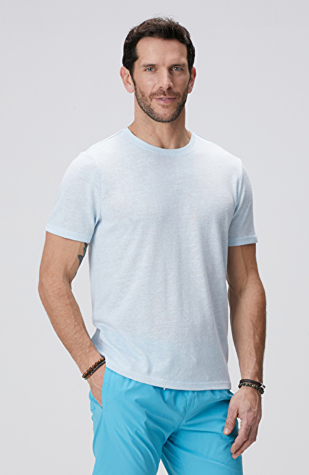 Açık Mavi Basic T-shirt_3
