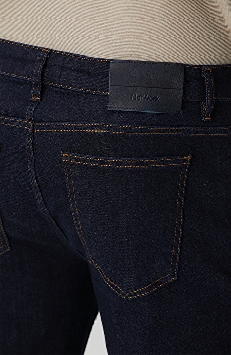 Lacivert Denim Pantolon_4