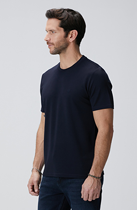 Lacivert Basic T-shirt_3