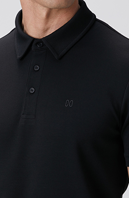 Siyah Basic Modal T-shirt_5