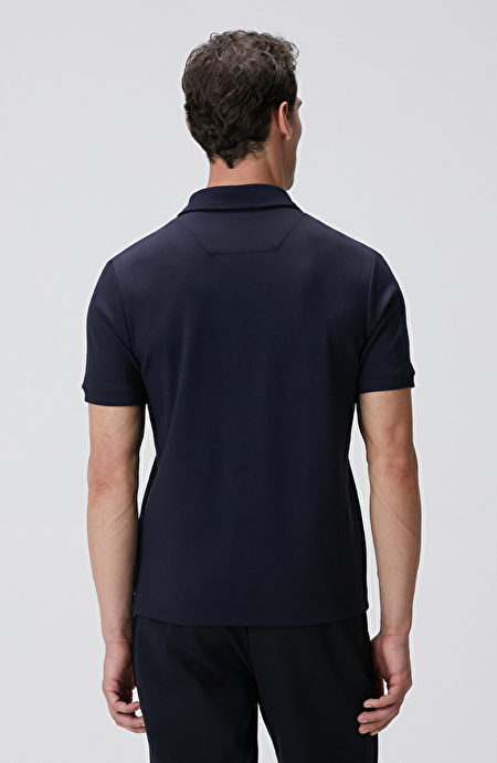 Lacivert Basic Modal T-shirt_4