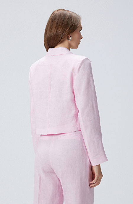 Pembe Keten Ceket_4