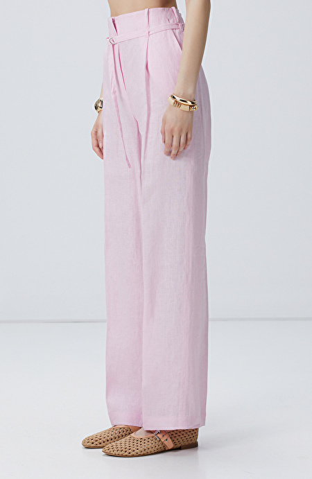 Pembe Keten Pantolon_1