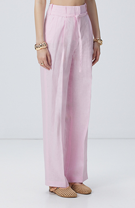 Pembe Keten Pantolon_2