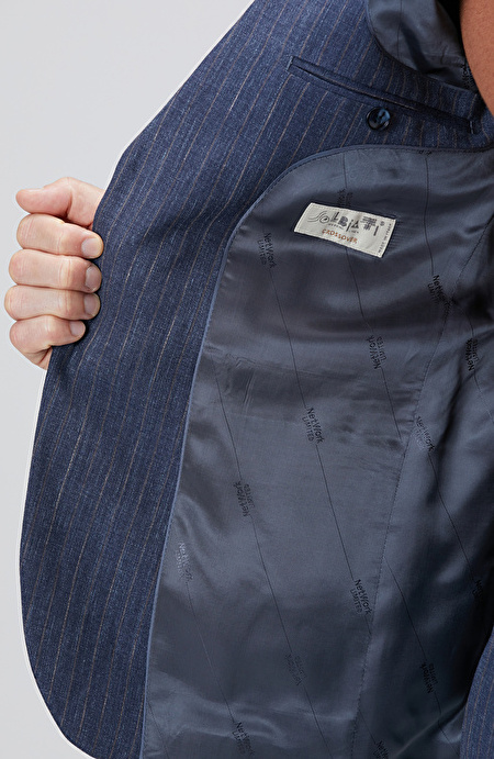 Limited Indigo Keten İpek Karışımlı Takım Elbise_7