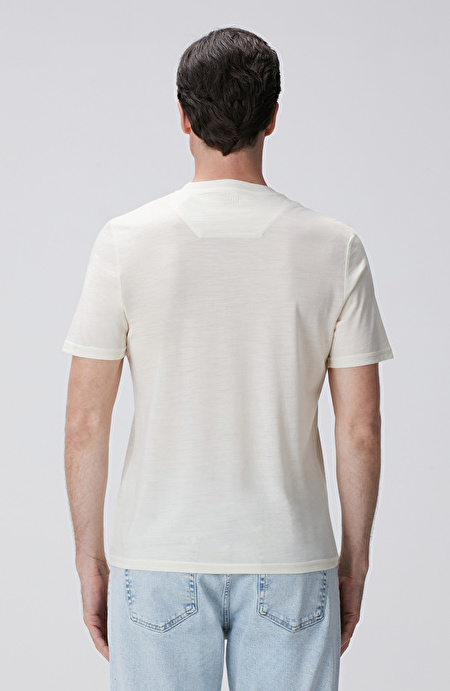 Limited Kırık Beyaz Yün T-shirt_4