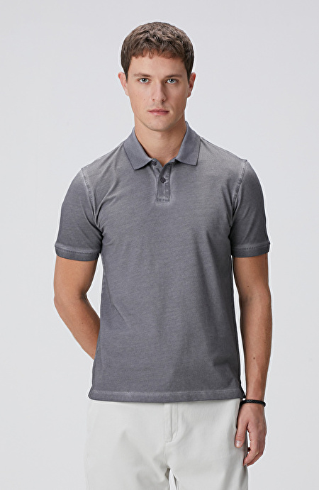 Antrasit Polo Yaka T-shirt