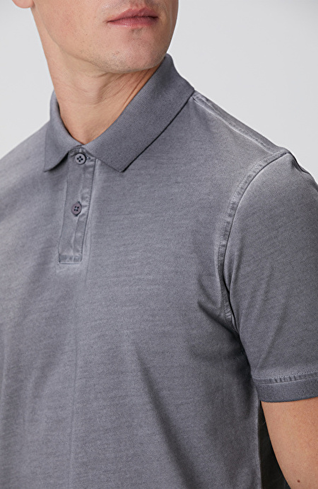 Antrasit Polo Yaka T-shirt_5