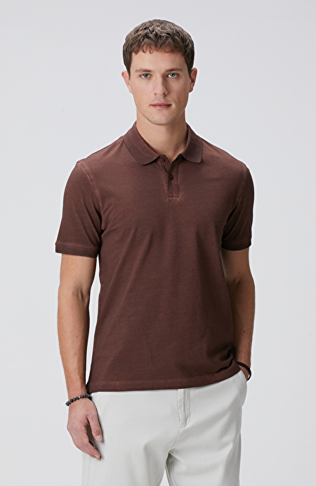 Kahverengi Polo Yaka T-shirt