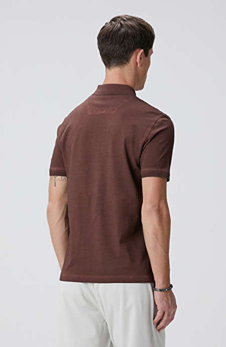 Kahverengi Polo Yaka T-shirt_4