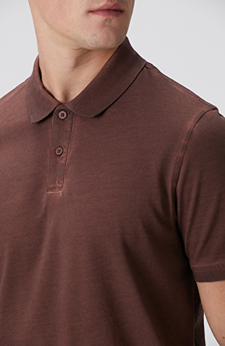 Kahverengi Polo Yaka T-shirt_5