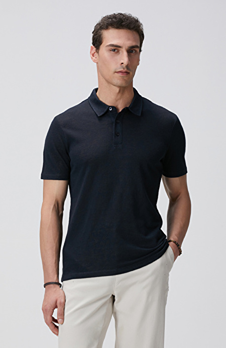 Lacivert Polo Yaka T-shirt