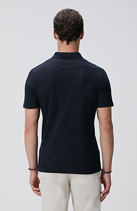 Lacivert Polo Yaka T-shirt_4