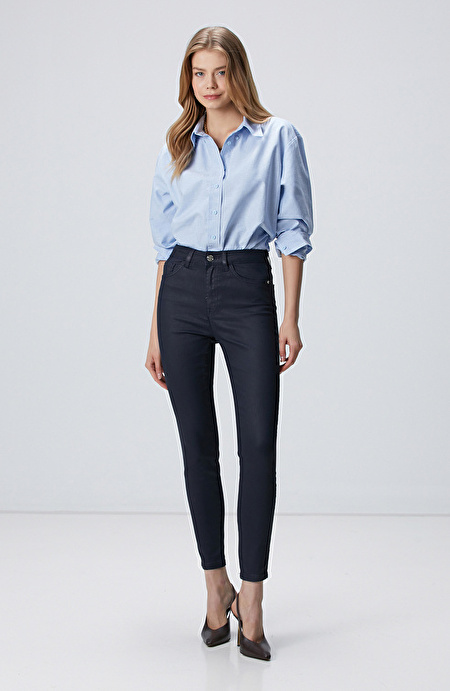 Lacivert Denim Pantolon