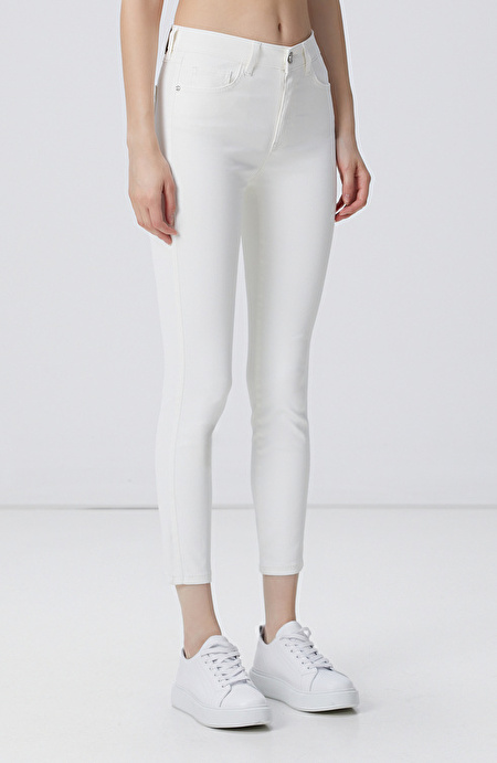 Beyaz Denim Pantolon_4