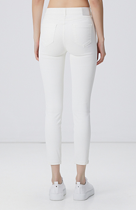 Beyaz Denim Pantolon_5