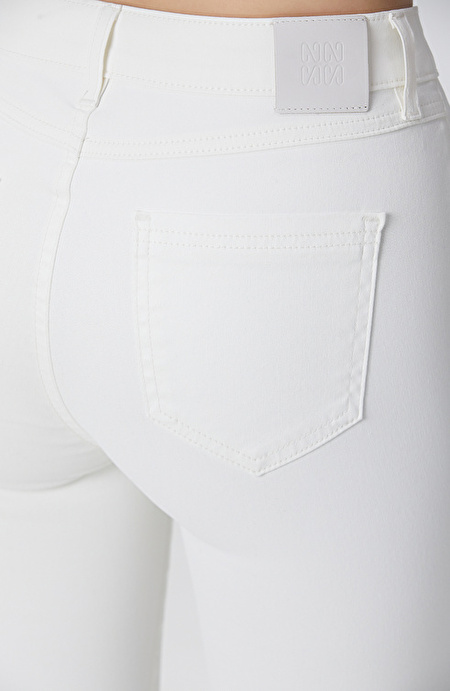 Beyaz Denim Pantolon_6