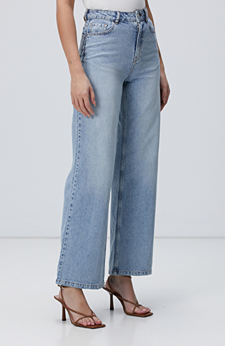 Açık Indigo Mavi Denim Pantolon_2