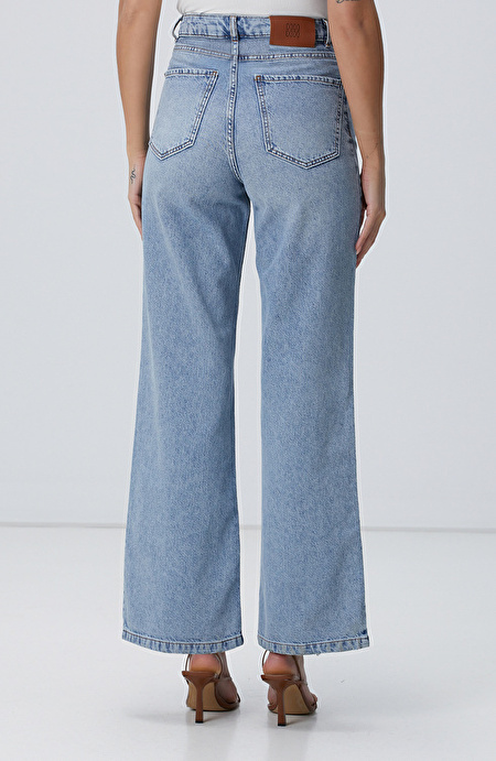 Açık Indigo Mavi Denim Pantolon_3