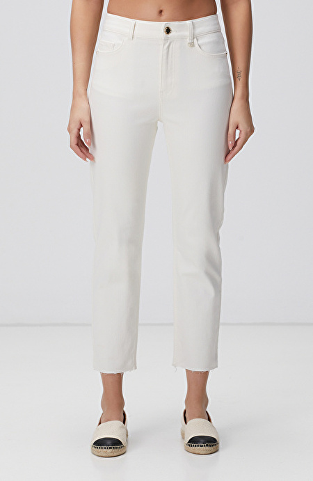 Kırık Beyaz Denim Pantolon_2