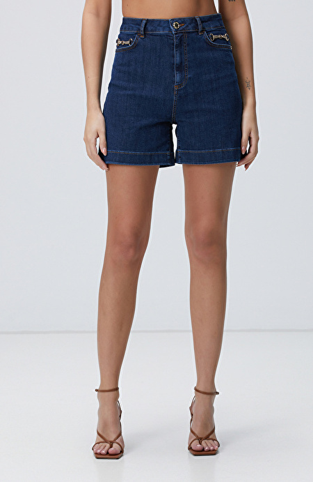 Indigo Denim Şort_2