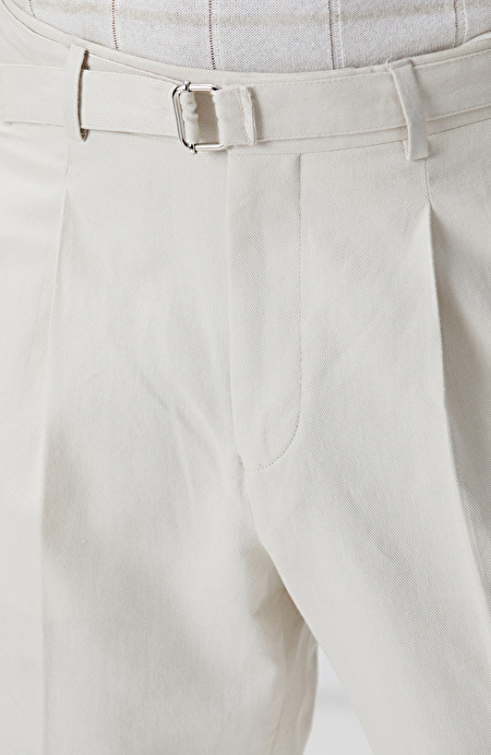 Taş Keten Karışımlı Pantolon_4