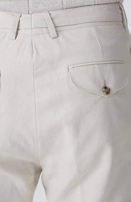 Taş Keten Karışımlı Pantolon_5