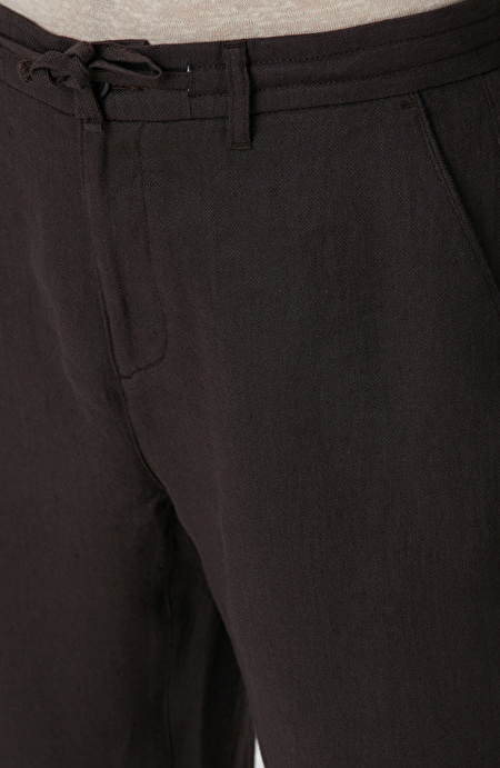 Kahverengi Keten Pantolon_3