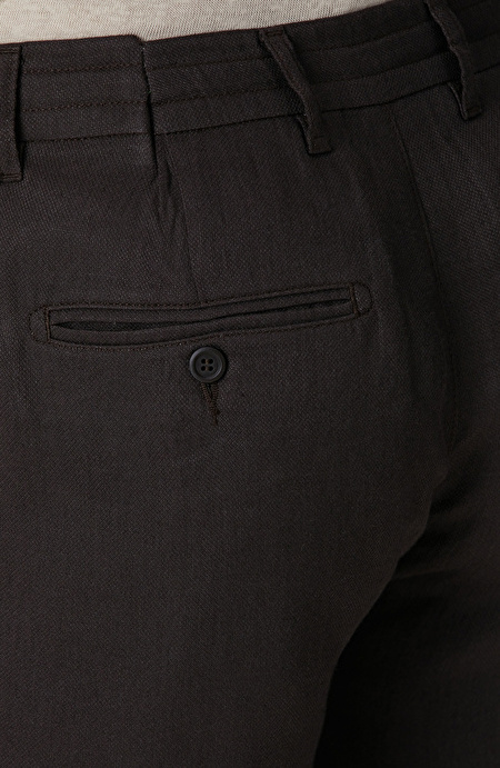 Kahverengi Keten Pantolon_4