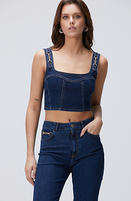 Indigo Denim Bluz