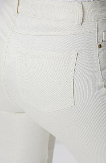Ekru Simli Denim Pantolon_4