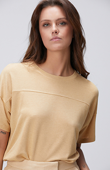 Limited Hardal Kaşmir Karışımlı T-shirt_1
