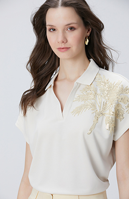 Limited Modal Karışımlı Bej T-shirt_1