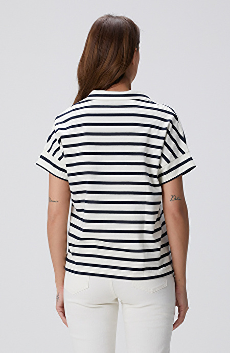 Lacivert Beyaz T-shirt_4