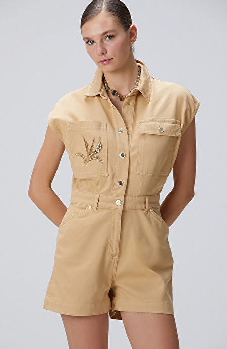 Bej  Denim Tulum