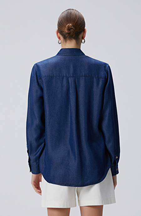 İndigo  Denim Gömlek_4