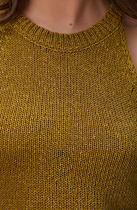 Haki Halter Yaka Triko_5
