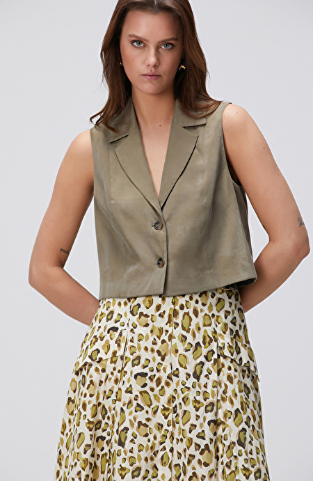 Haki Crop Yelek