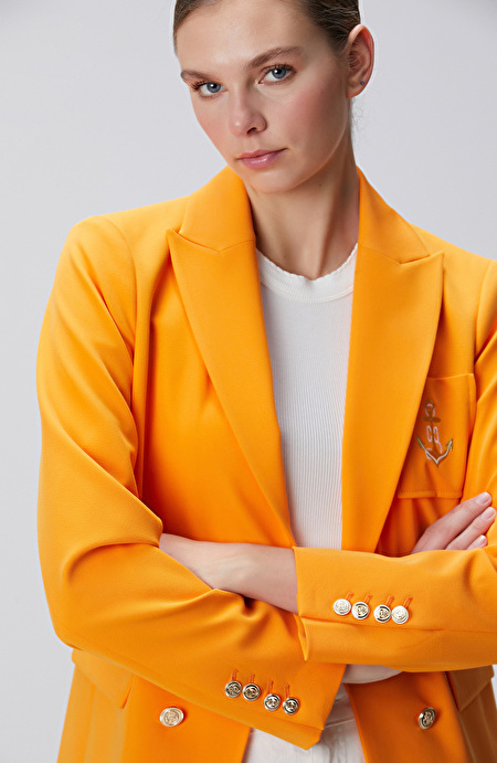 Turuncu Blazer Ceket_1