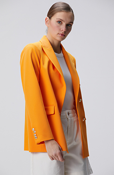 Turuncu Blazer Ceket_3