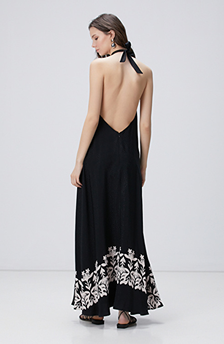 Siyah Maxi Elbise_4