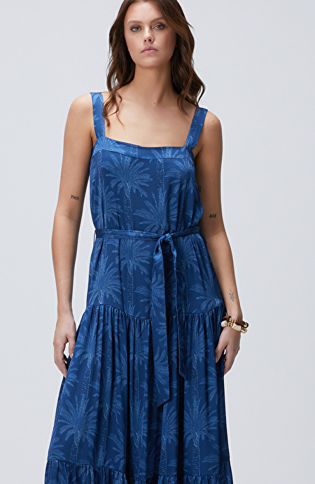 Lacivert Maxi Elbise_3