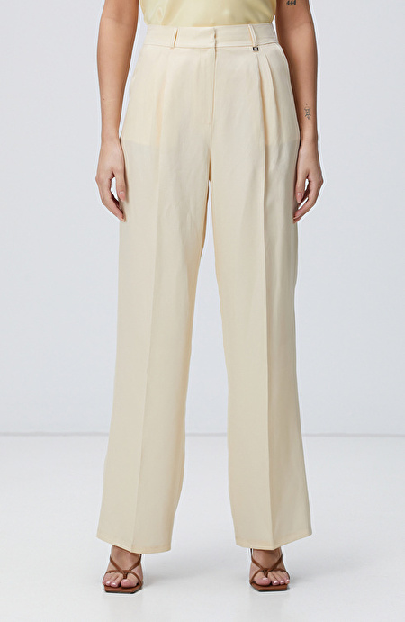 Limited Vanilya Keten Karışımlı Pantolon_2
