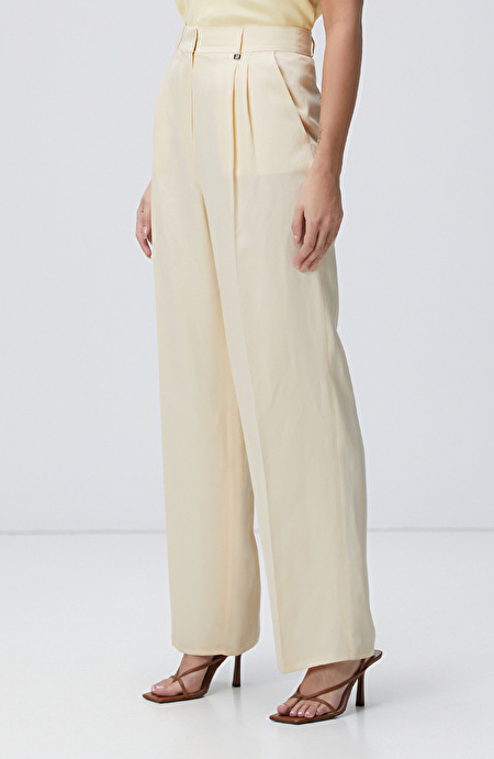 Limited Vanilya Keten Karışımlı Pantolon_3