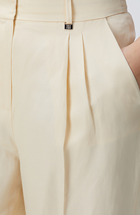 Limited Vanilya Keten Karışımlı Pantolon_6