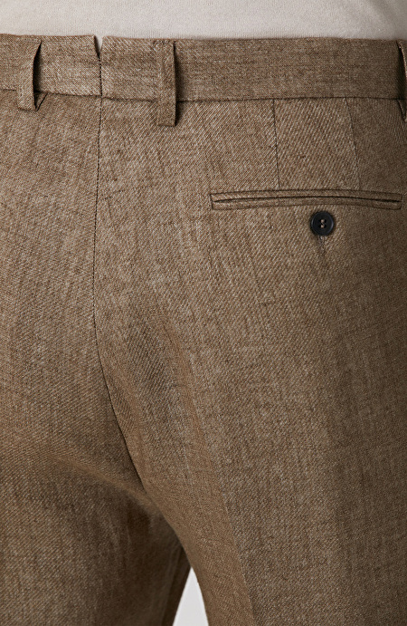 Camel Keten Karışımlı Pantolon_4