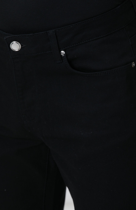 Siyah Non-Denim Casual Pantolon_3
