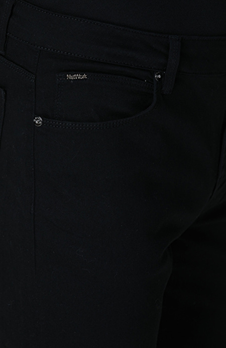 Siyah Non-Denim Casual Pantolon_4